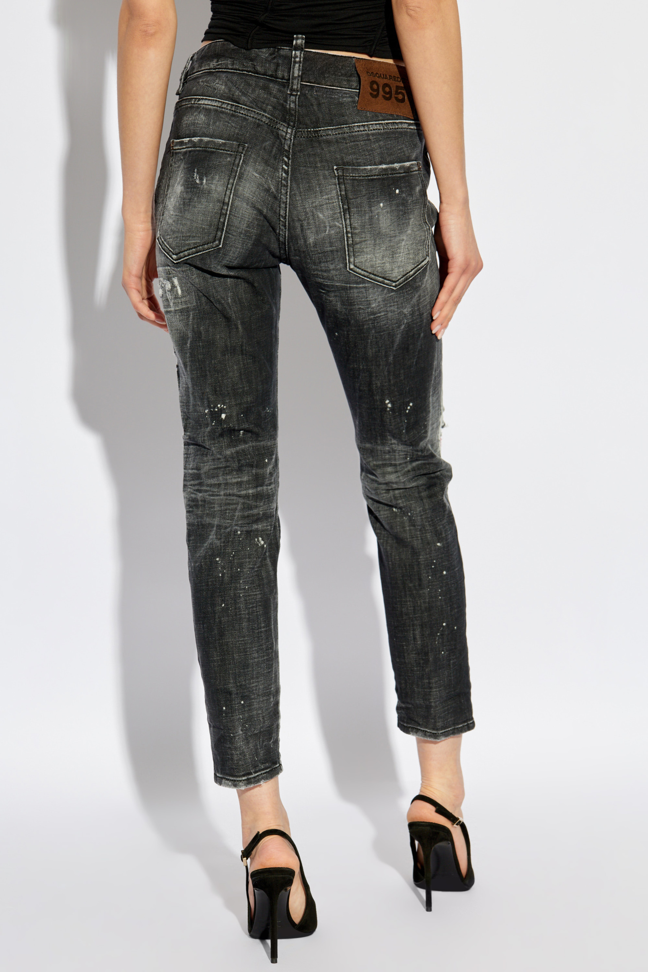 DSQUARED2 Cool Girl Jean ディースクエアード デカタグ DSQUARED2 Cool Girl Skinny Jeans | Black | FARFETCH JO